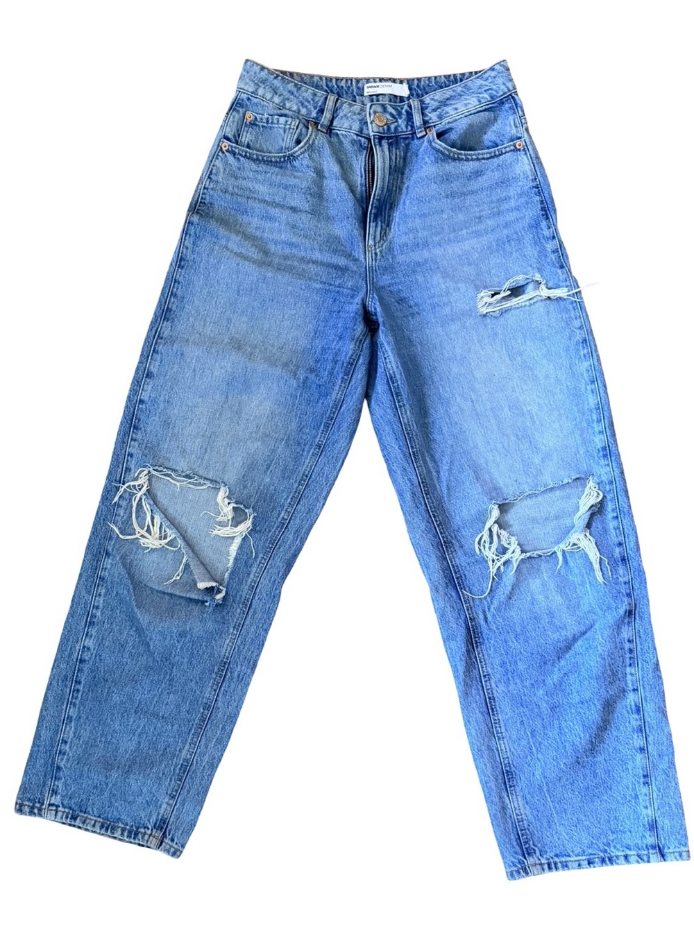 Garage Light Blue Distressed Boyfriend Jeans